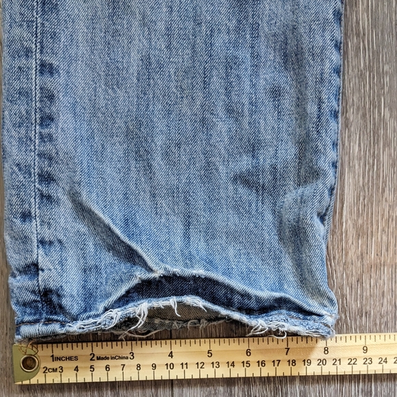 American Eagle Mens Jeans 29x32 Relaxed Blue 100% Cotton Faded Distress - Picture 7 of 12